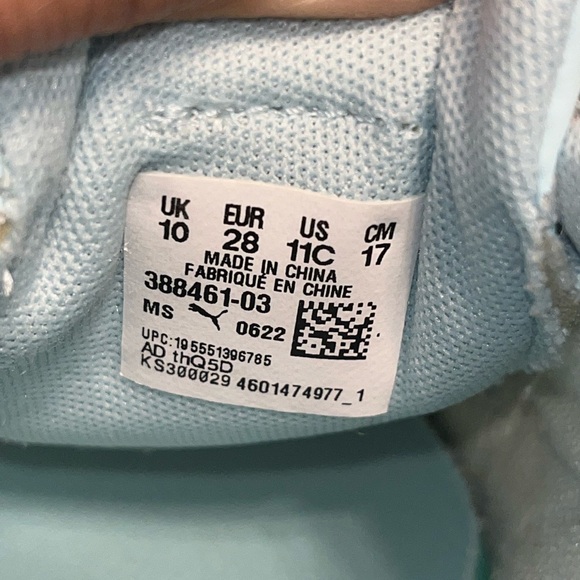 PUMA SMASH V2 Baby Aqúa Electric Orchid-White Sneakers 11C - Picture 13 of 13